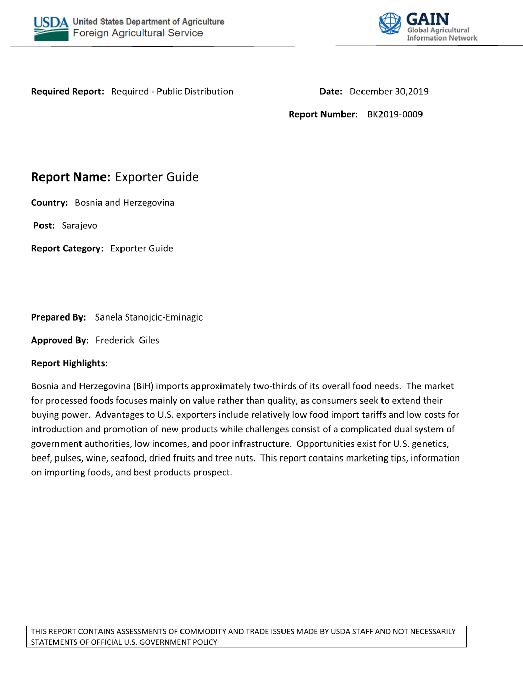 Exporter Guide