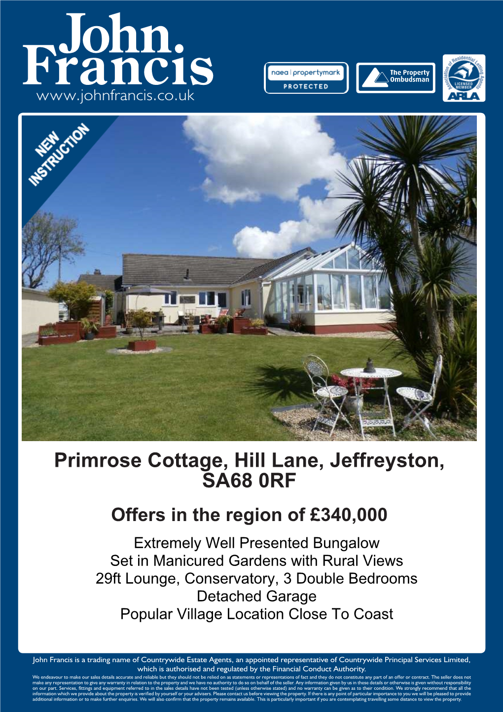 Primrose Cottage, Hill Lane, Jeffreyston, SA68