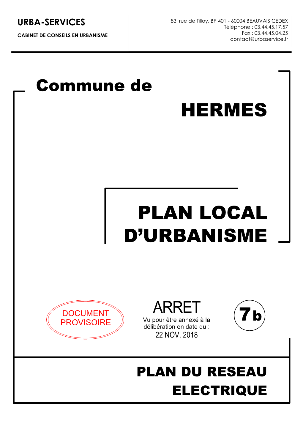 PLAN LOCAL D'urbanisme HERMES 7B