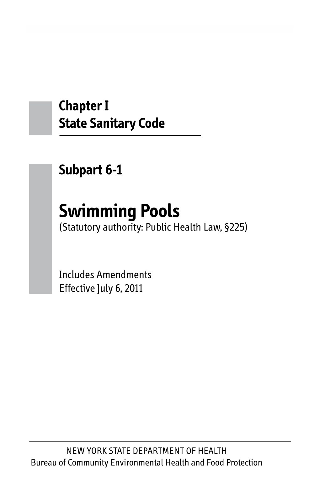 Subpart 6-1 “Swimming Pools”