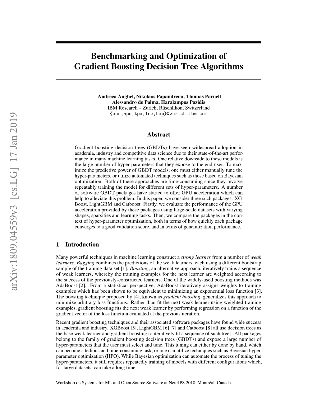 Benchmarking and Optimization of Gradient Boosting Decision Tree Algorithms