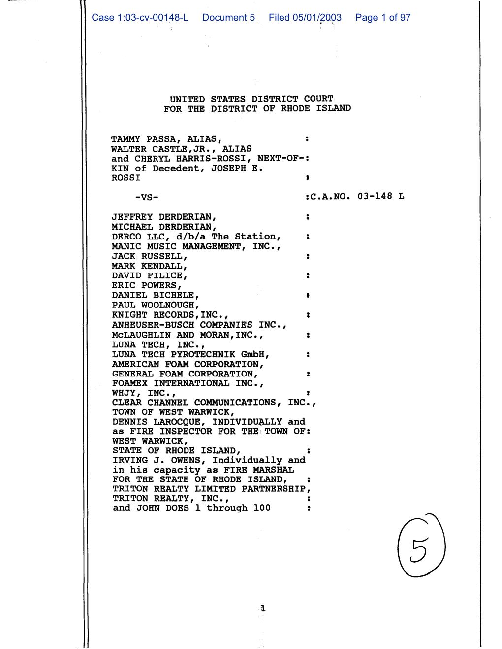 United States District Court for the District of Rhode Island