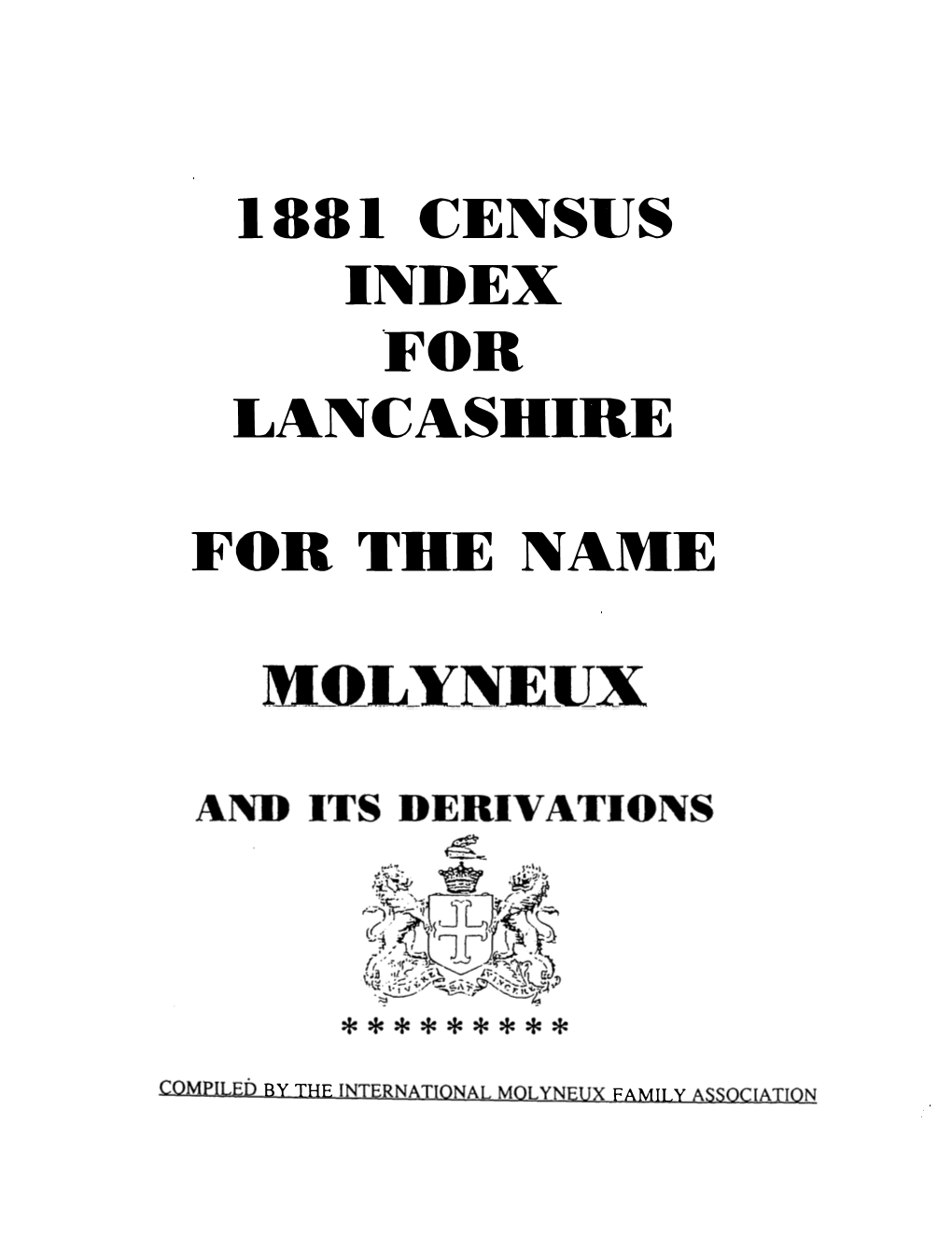 1881 Census Index .For Lancashire for the Name