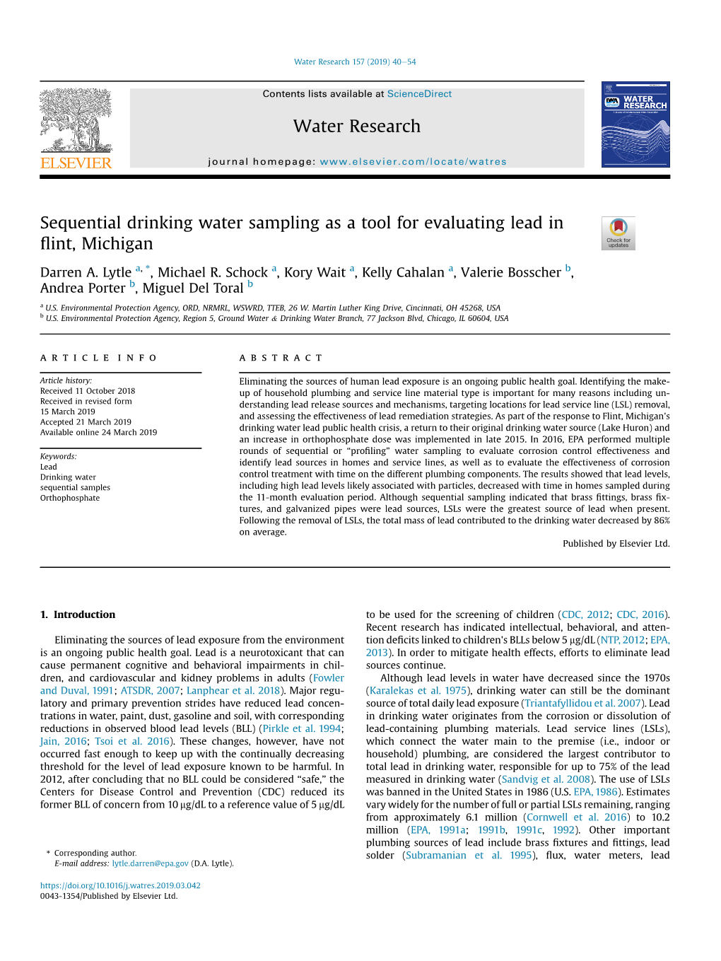 Sequential Drinking Water Sampling As a Tool for Evaluating Lead in Flint