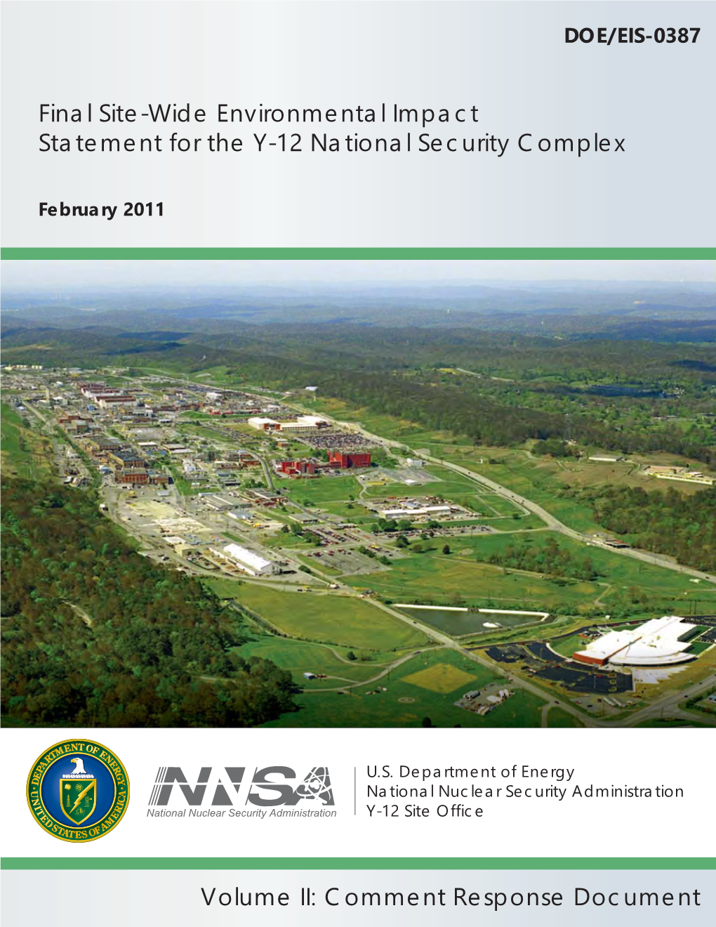 Final Site-Wide Environmental Impact Statement for the Y-12 National Security Complex
