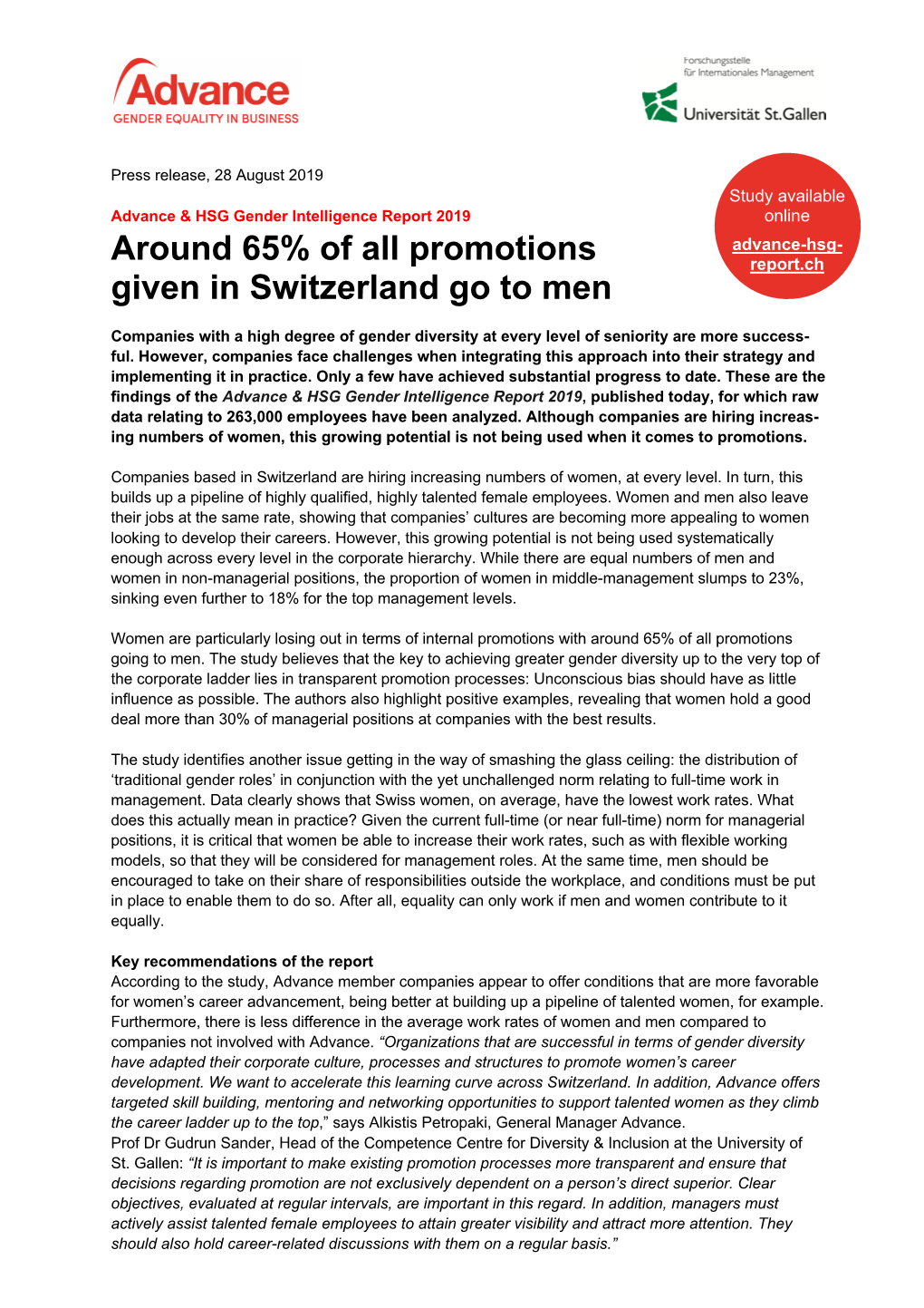 Around 65% of All Promotions Given in Switzerland Go To