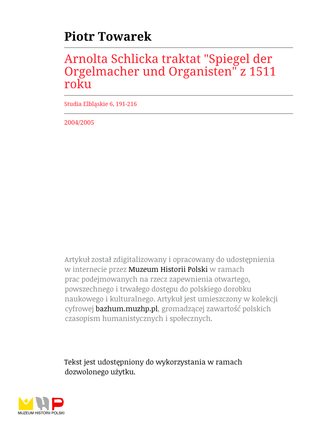 Spiegel Der Orgelmacher Und Organisten" Z 1511 Roku