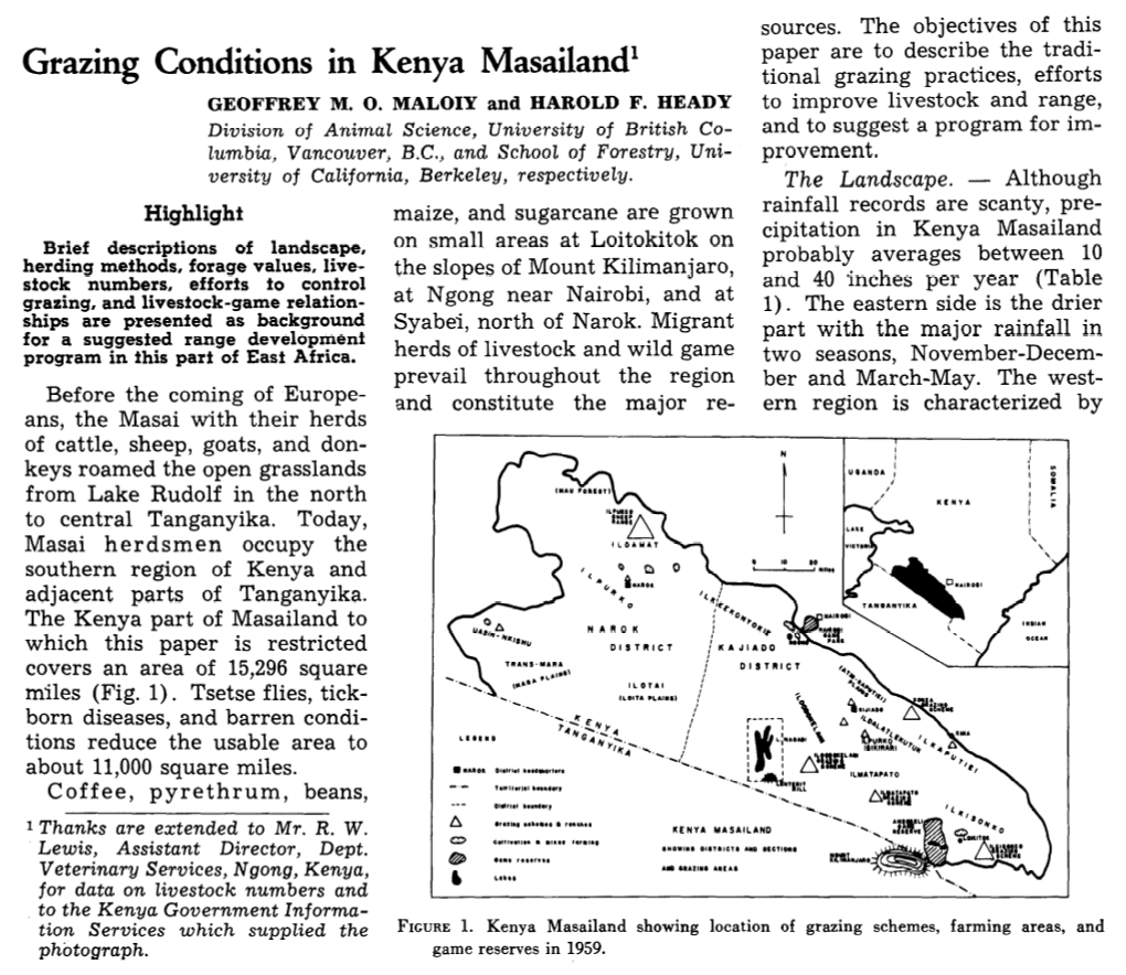 Grazing Conditions in Kenya Masailand'