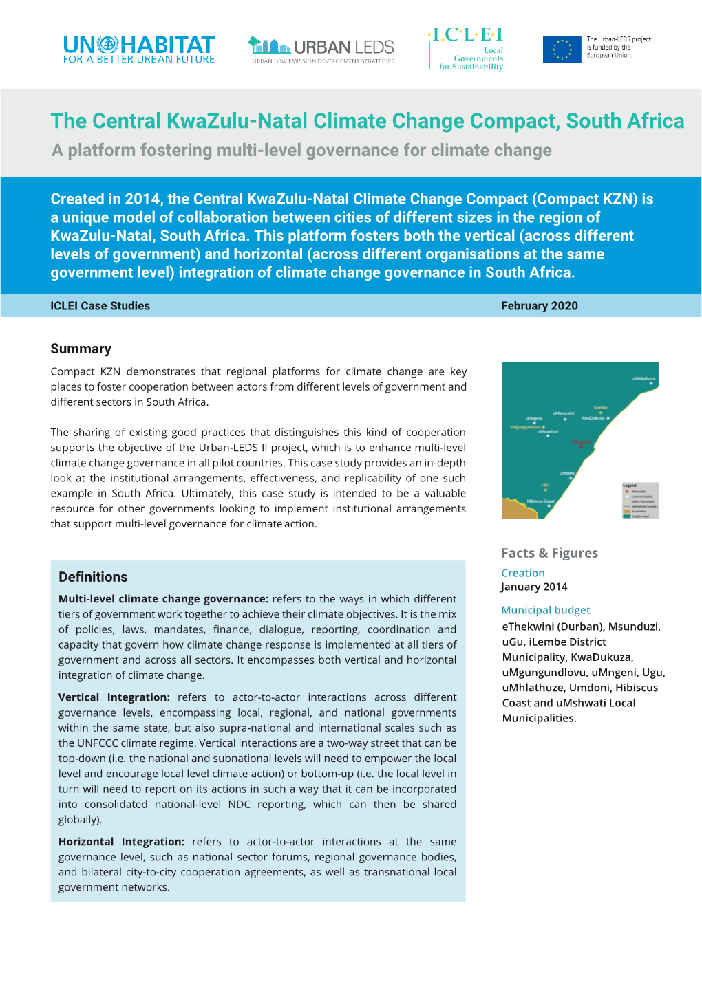 The Central Kwazulu-Natal Climate Change Compact, South Africa