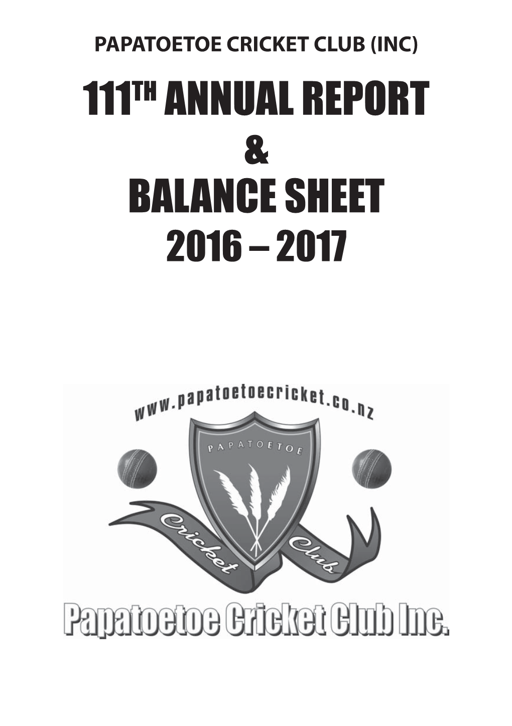111Th Annual Report & Balance Sheet