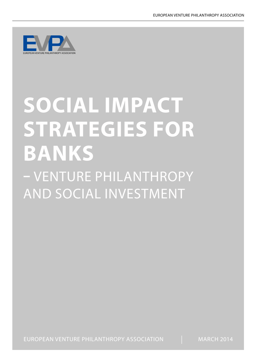 Social Impact Strategies for Banks – Venture Philanthropy and Social Investment