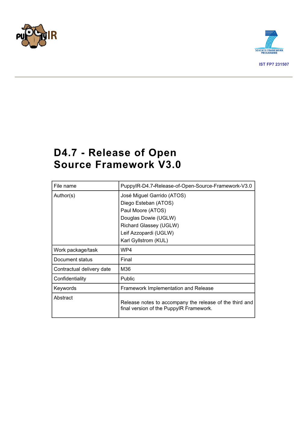 Release of Open Source Framework V3.0