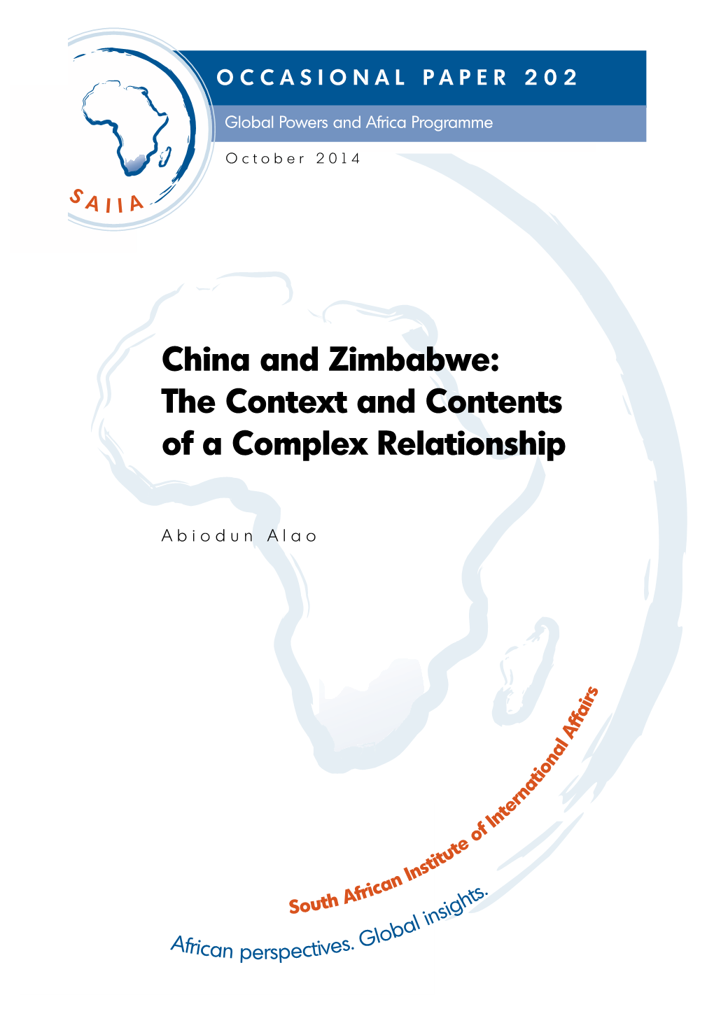 China and Zimbabwe: the Context and Contents of a Complex Relationship