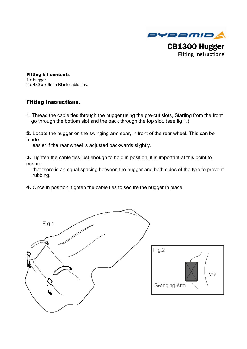 Fitting Instructions