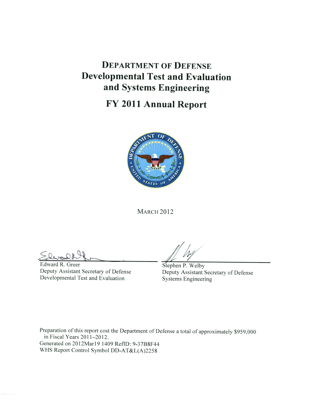 DTE-SE FY09 Annual Report Title Page