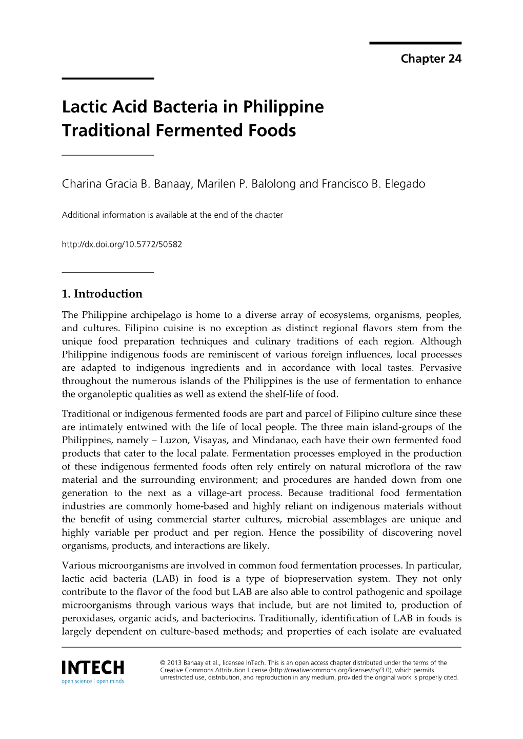 Lactic Acid Bacteria in Philippine Traditional Fermented Foods