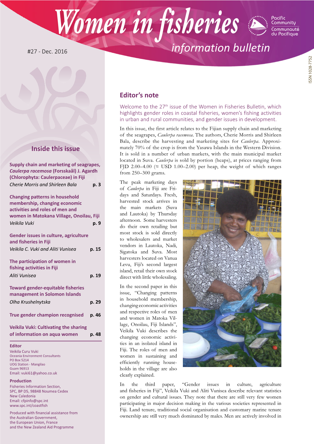 Women in Fisheries E, Agriculture