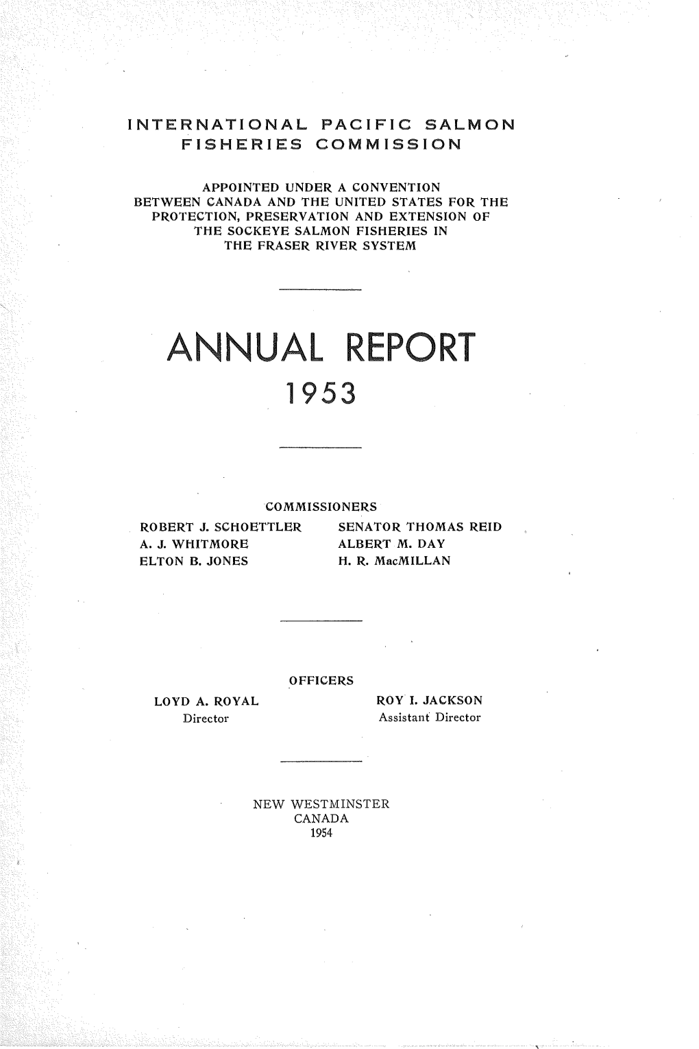 IPSFC Annual Report 1953