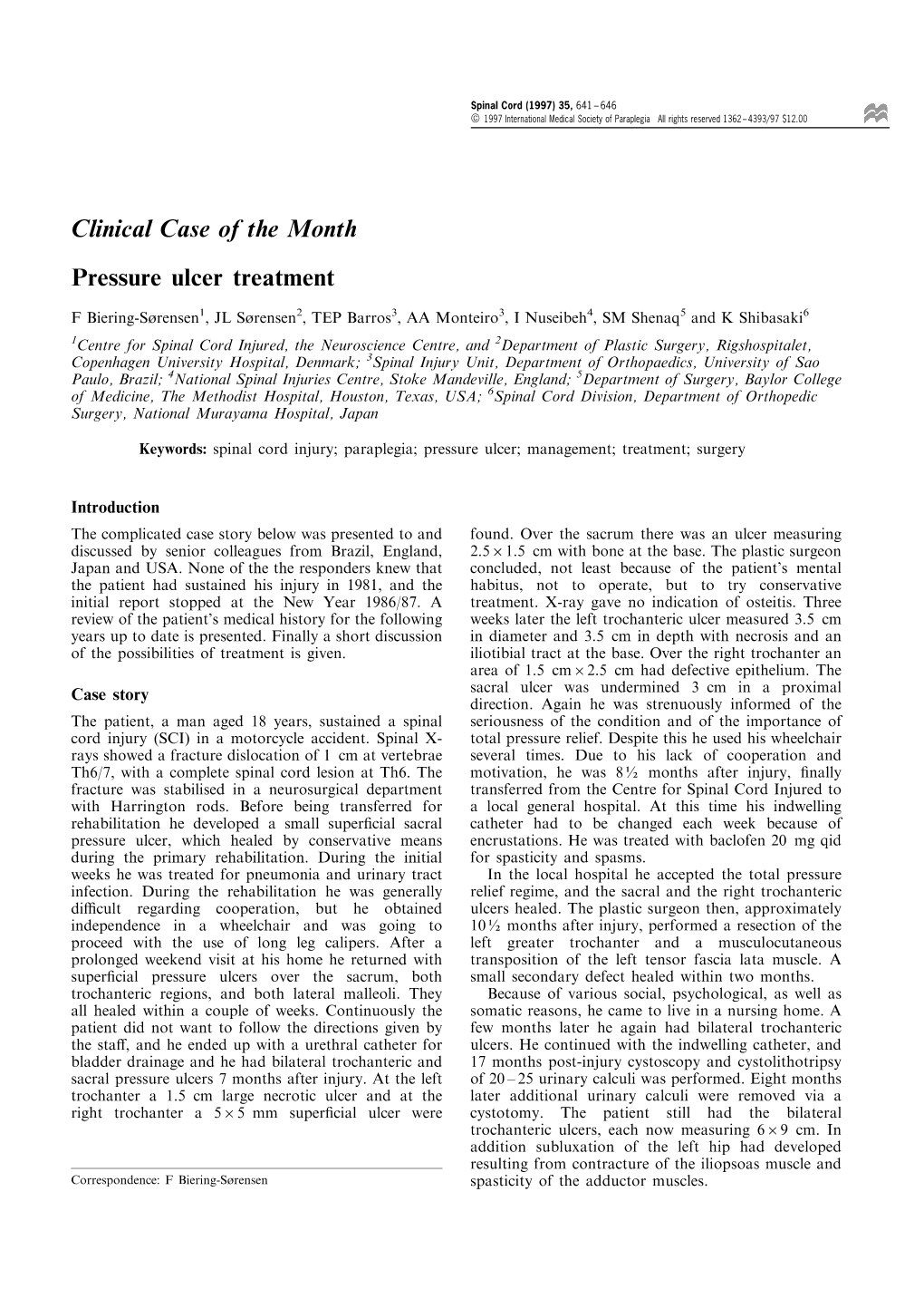 Clinical Case of the Month Pressure Ulcer Treatment