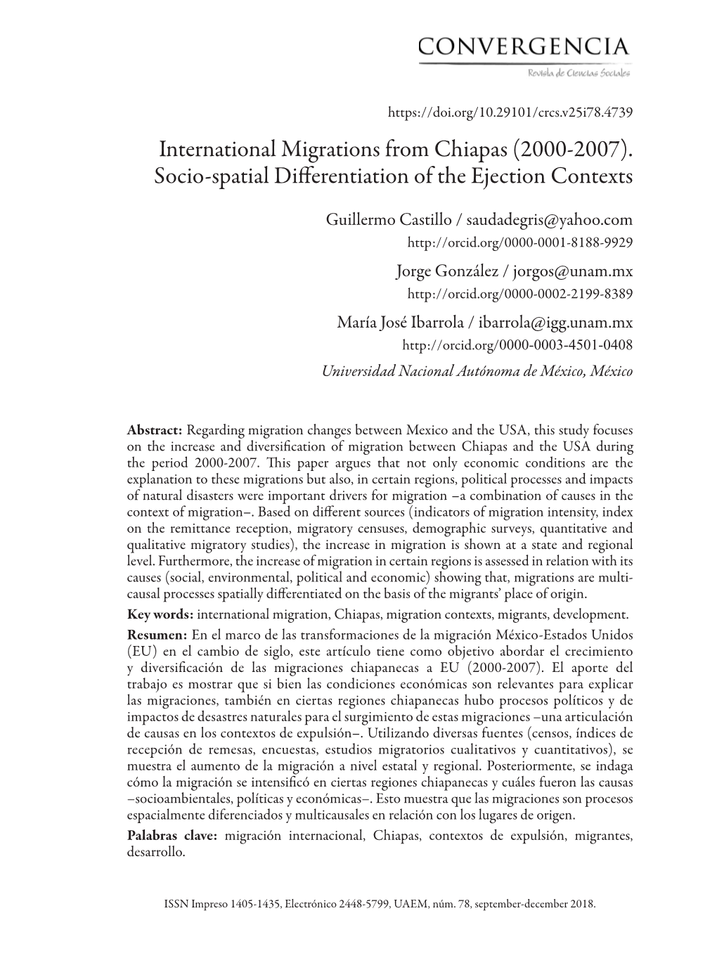 (2000-2007). Socio-Spatial Differentiation of the Ejection Contexts