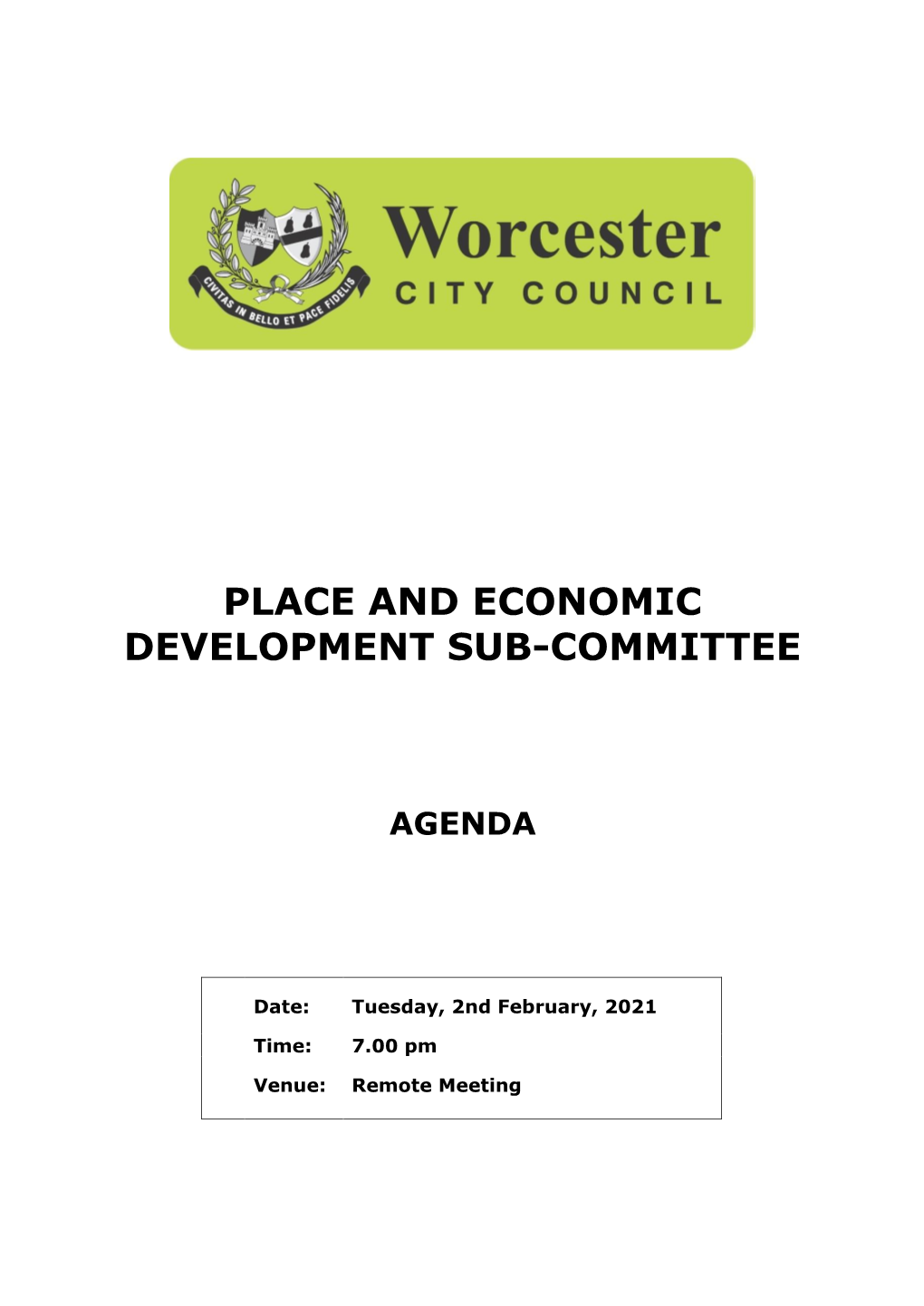 (Public Pack)Agenda Document for Place and Economic Development