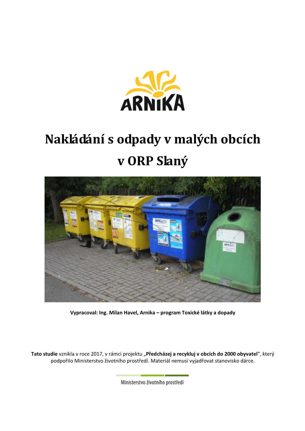 Nakládání S Odpady V Malých Obcích V ORP Slaný