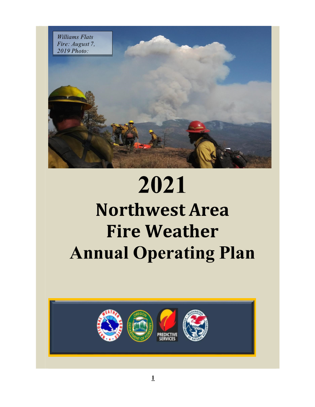 Northwest Area Fire Weather Annual Operating Plan