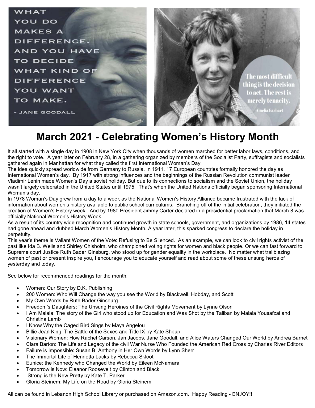 Celebrating Women's History Month