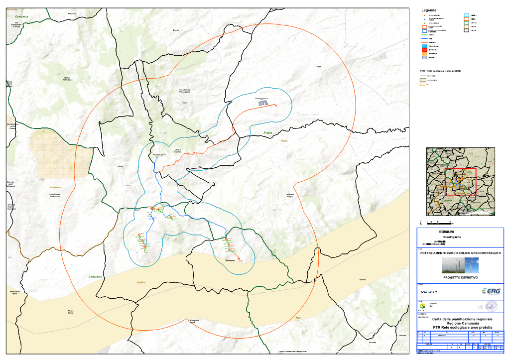 Legenda Carta Della Pianificazione Regionale Regione Campania PTR Rete Ecologica E Aree Protette 01