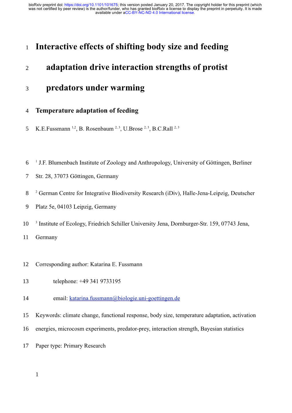 Interactive Effects of Shifting Body Size and Feeding Adaptation Drive