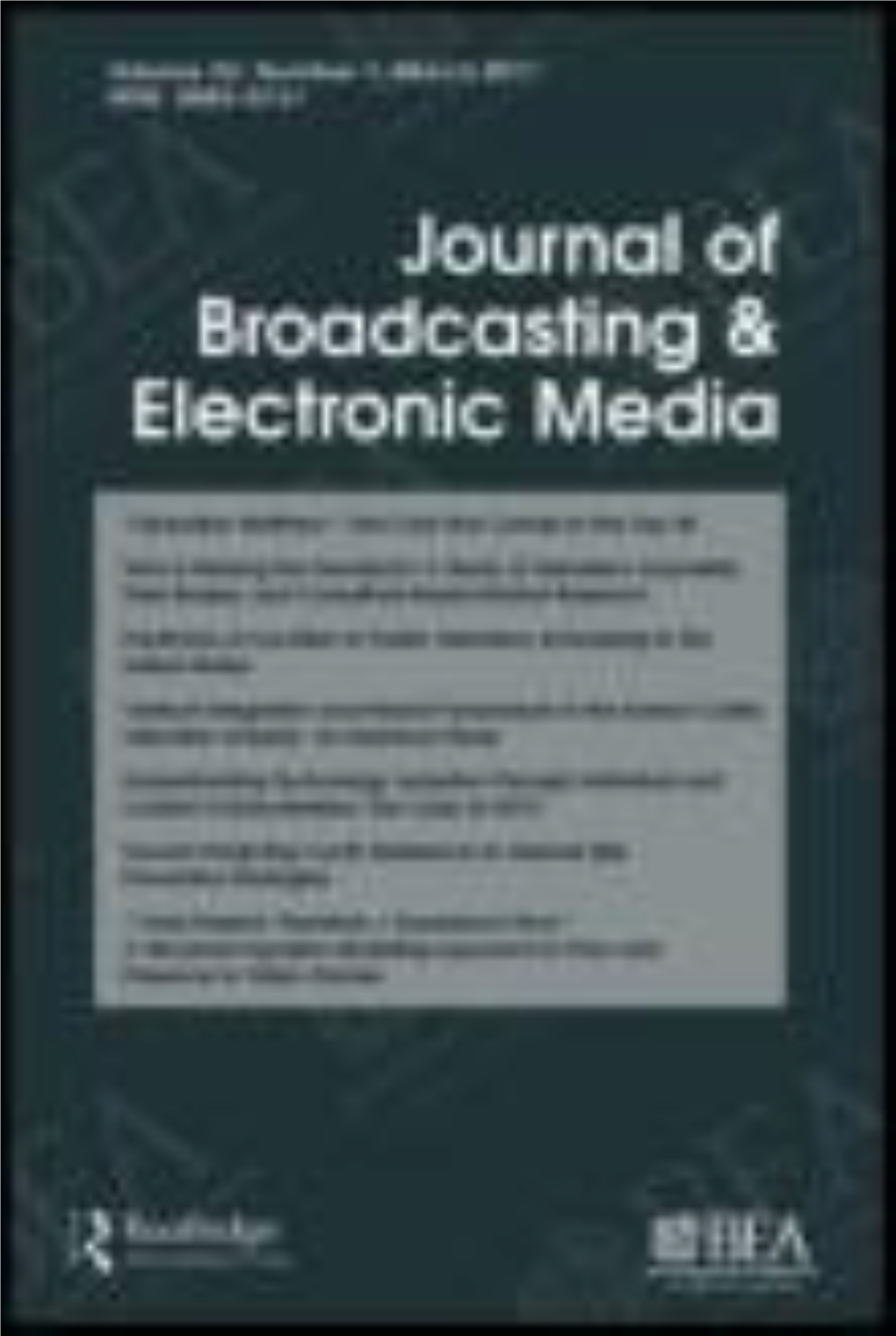 A Marriage of Friends Or Foes? Radio, Newspapers, and the Facsimile in the 1930S