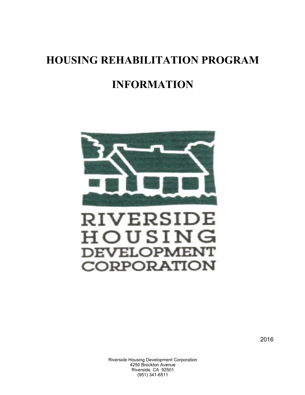 Housing Rehabilitation Program