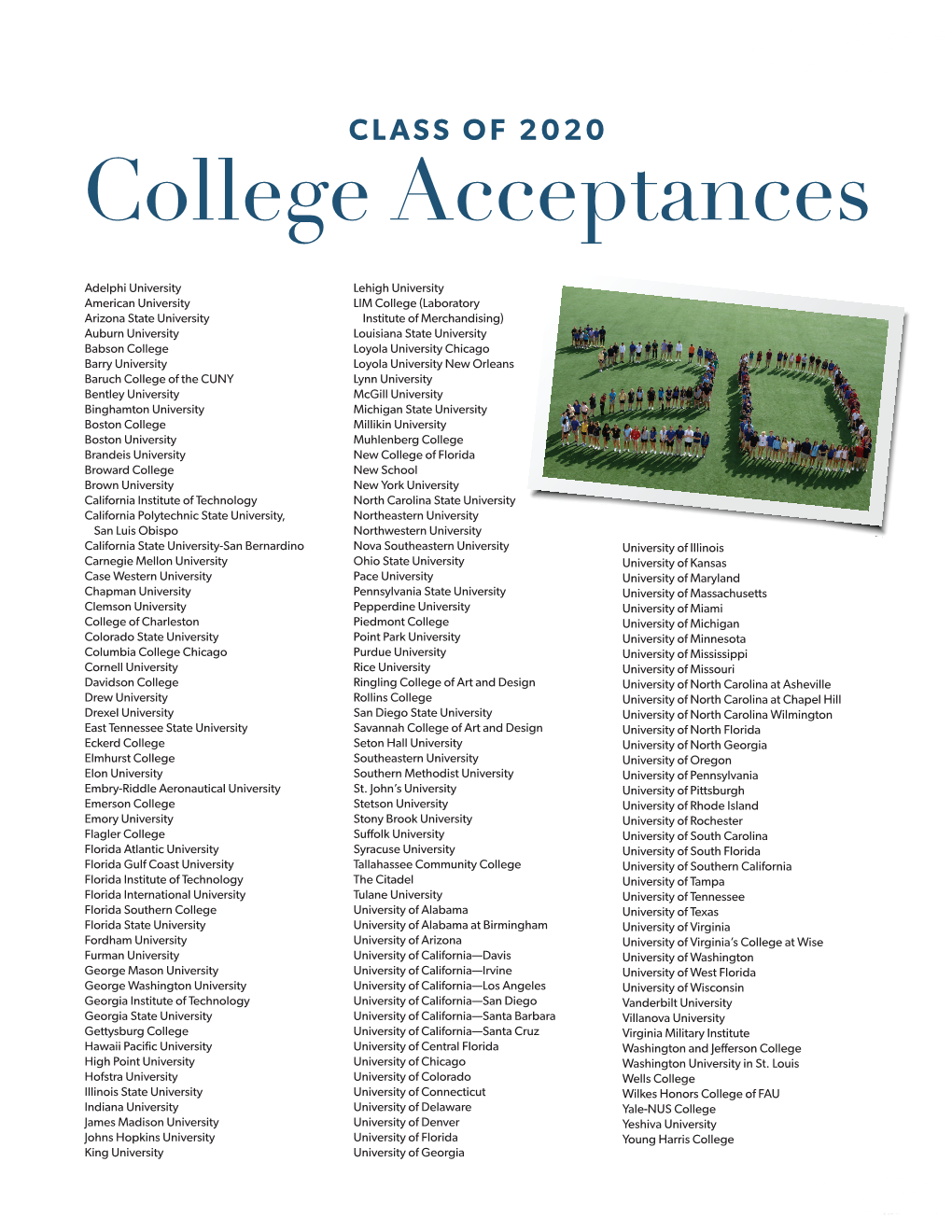 College Acceptances