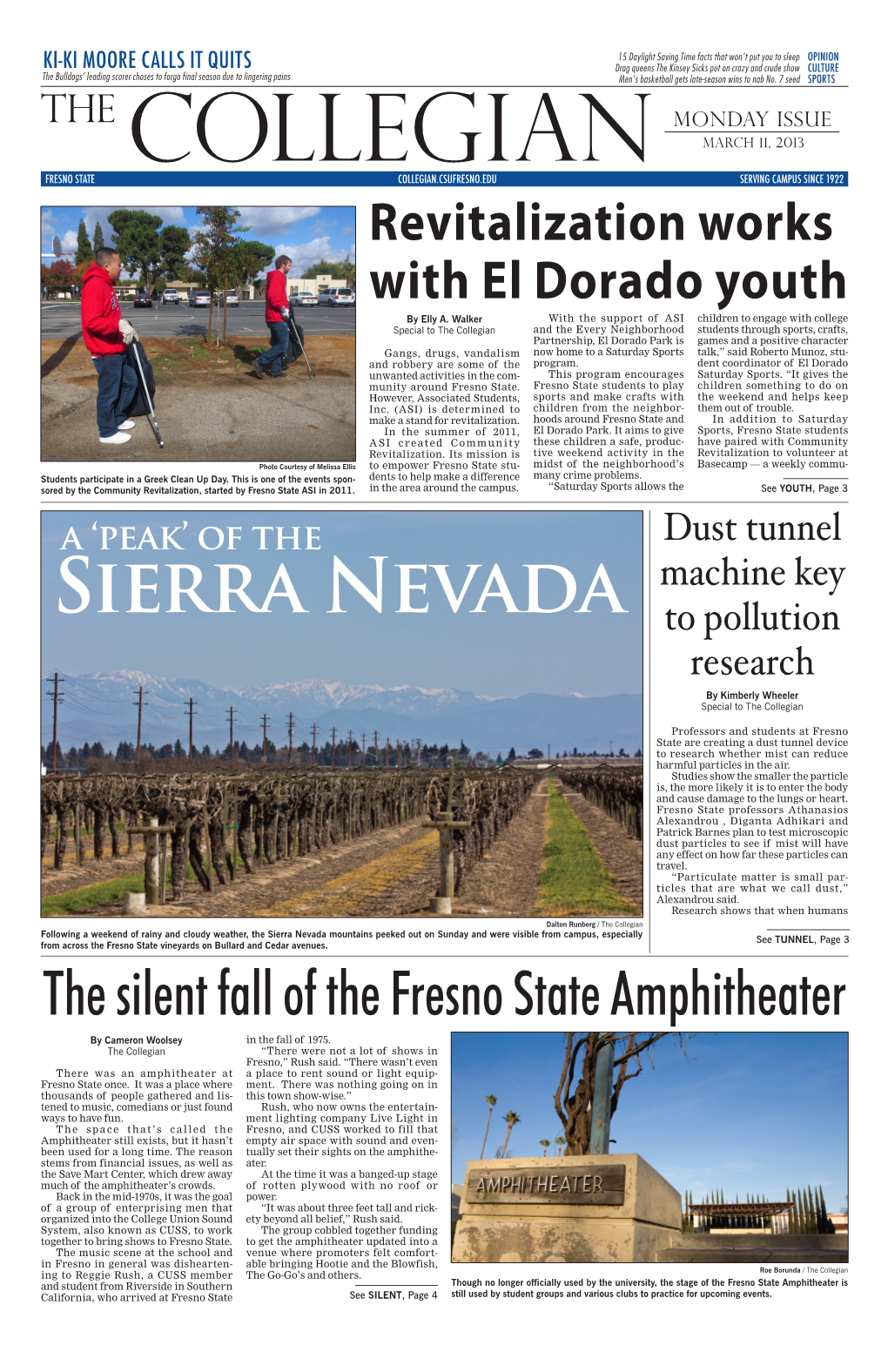 Sierra Nevada to Pollution Research by Kimberly Wheeler Special to the Collegian