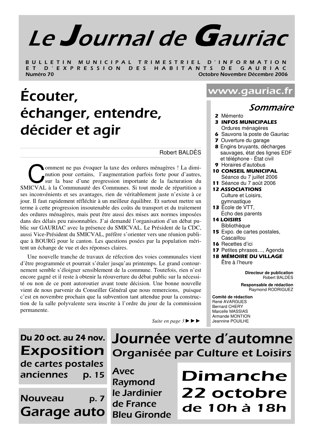 Le Journal De Gauriac