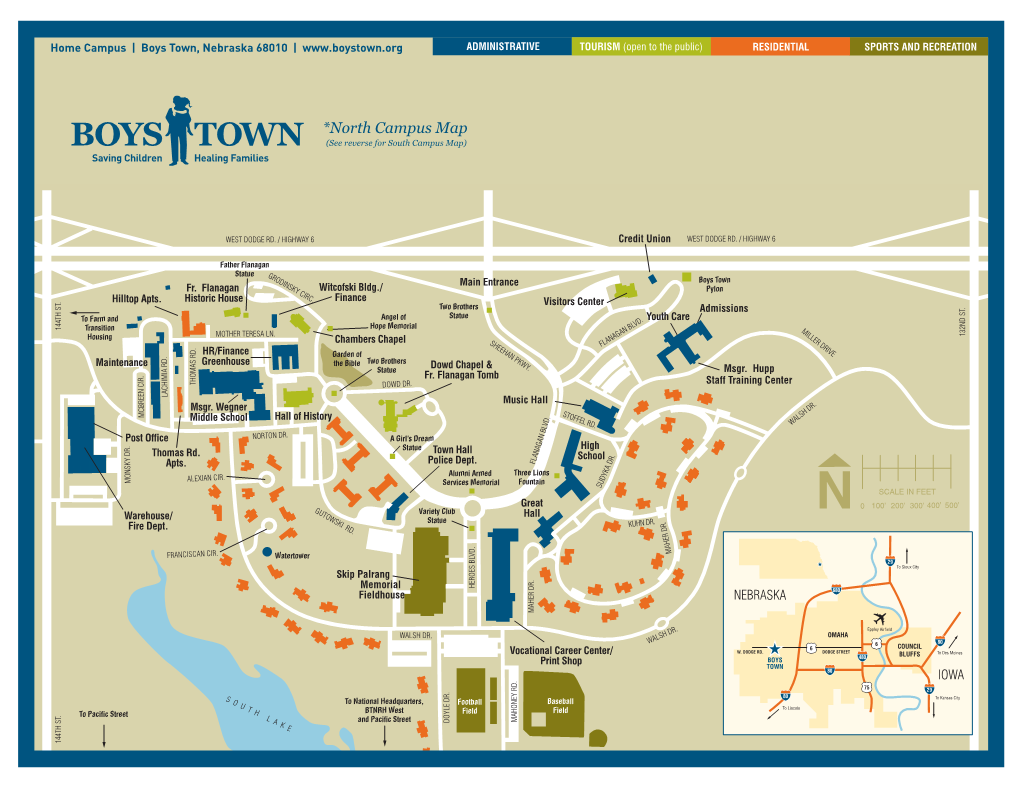 *North Campus Map (See Reverse for South Campus Map)