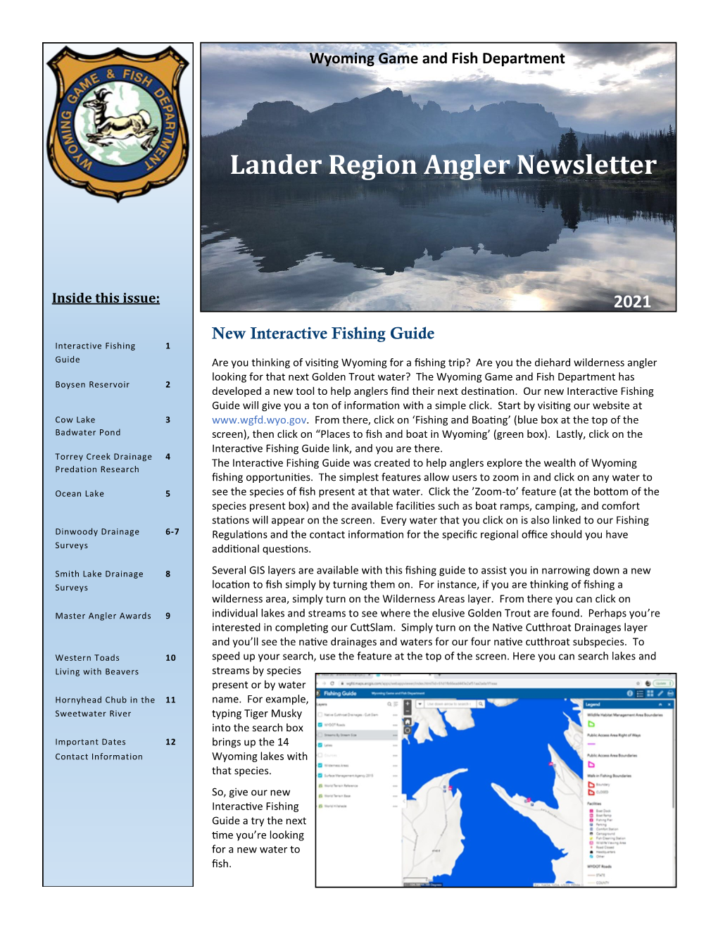 2021 Lander Region Angler Newsletter