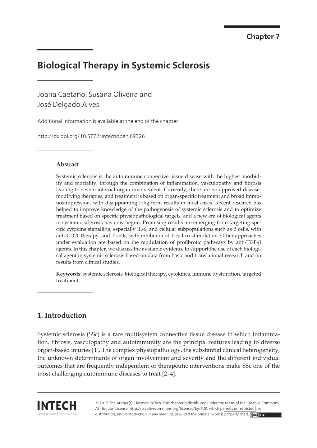 Biological Therapy in Systemic Sclerosis