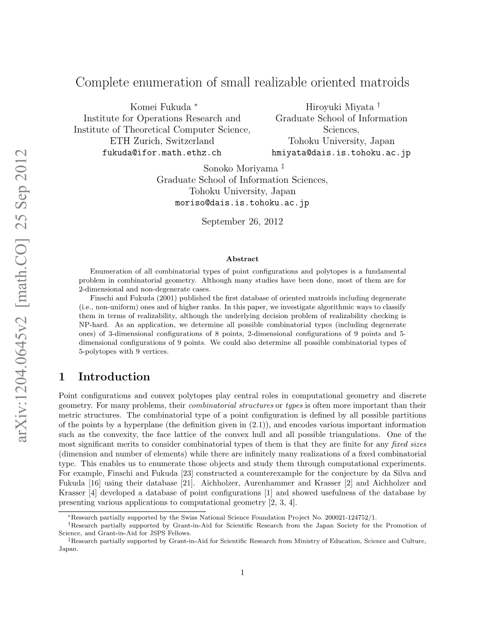 Complete Enumeration of Small Realizable Oriented Matroids