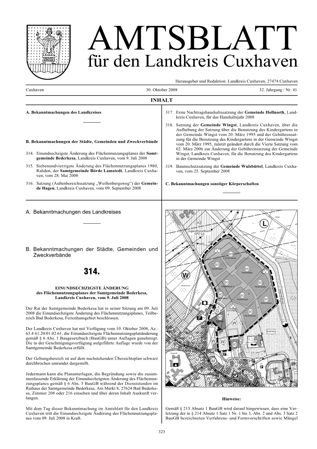 AMTSBLATT Für Den Landkreis Cuxhaven