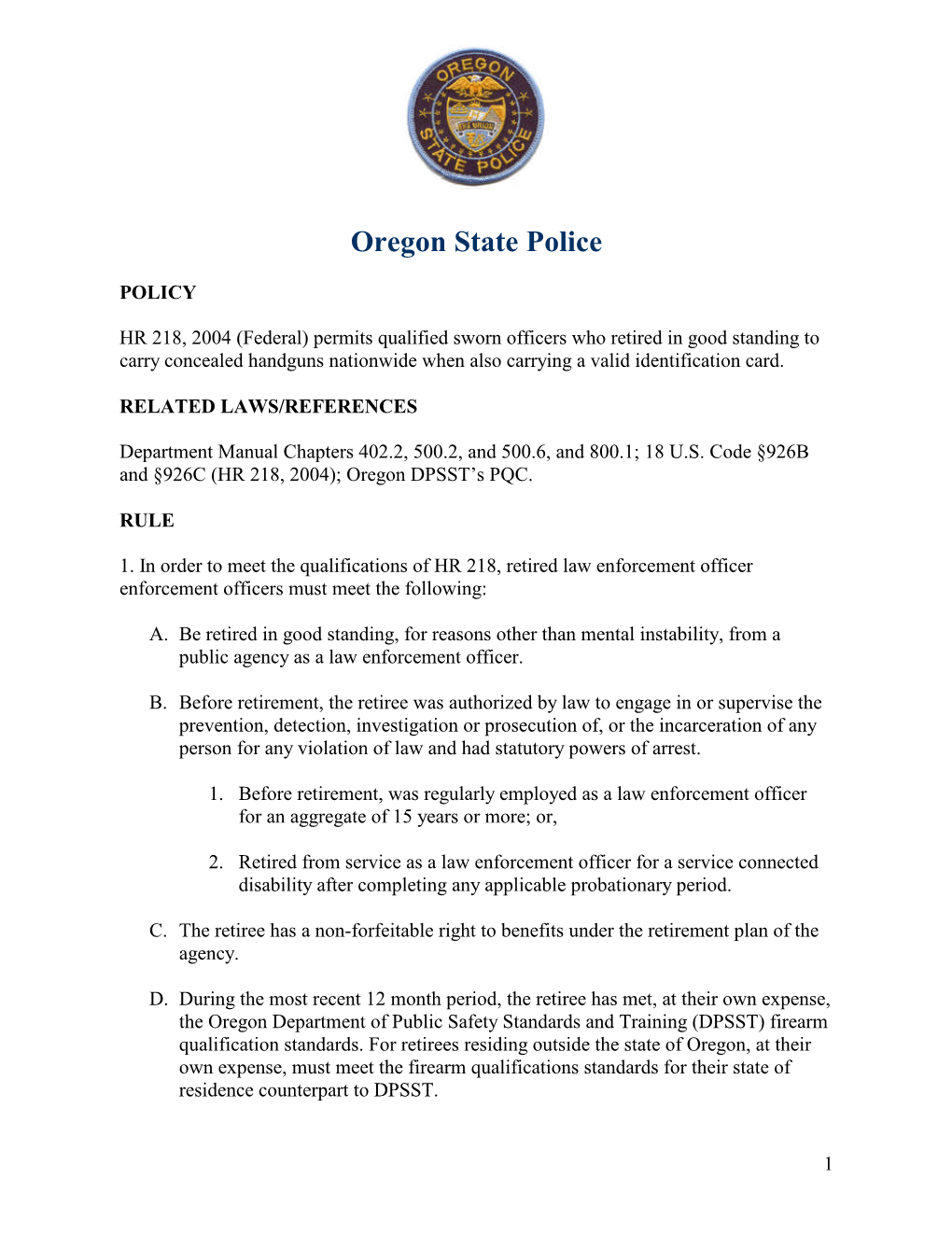 Oregon State Police