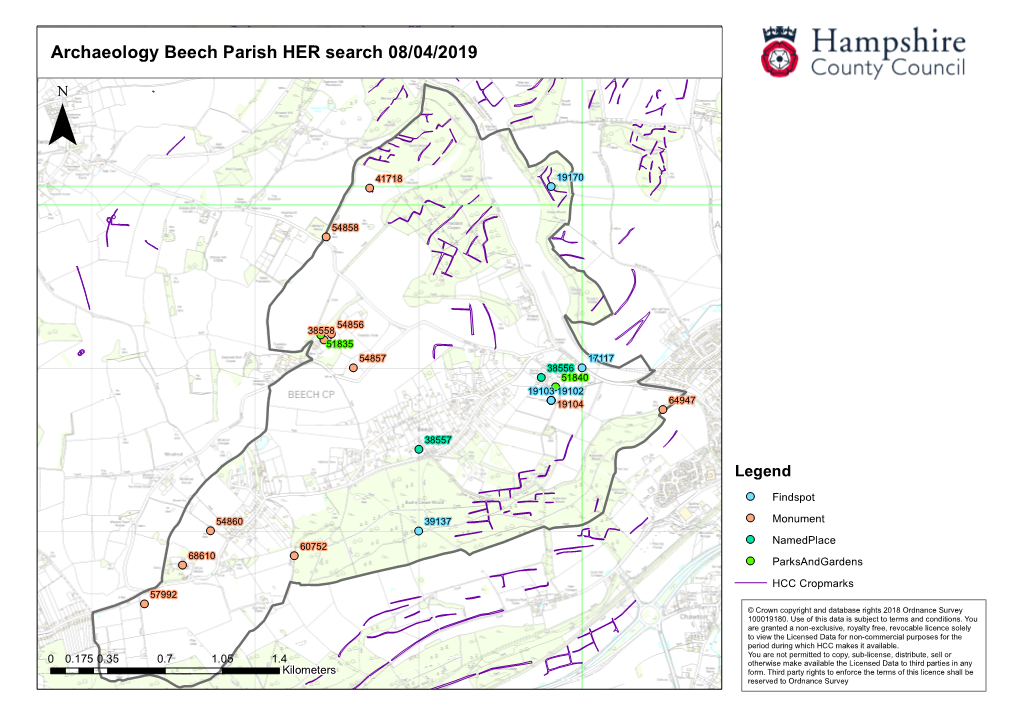 Beech Parish Archaeology HER Report