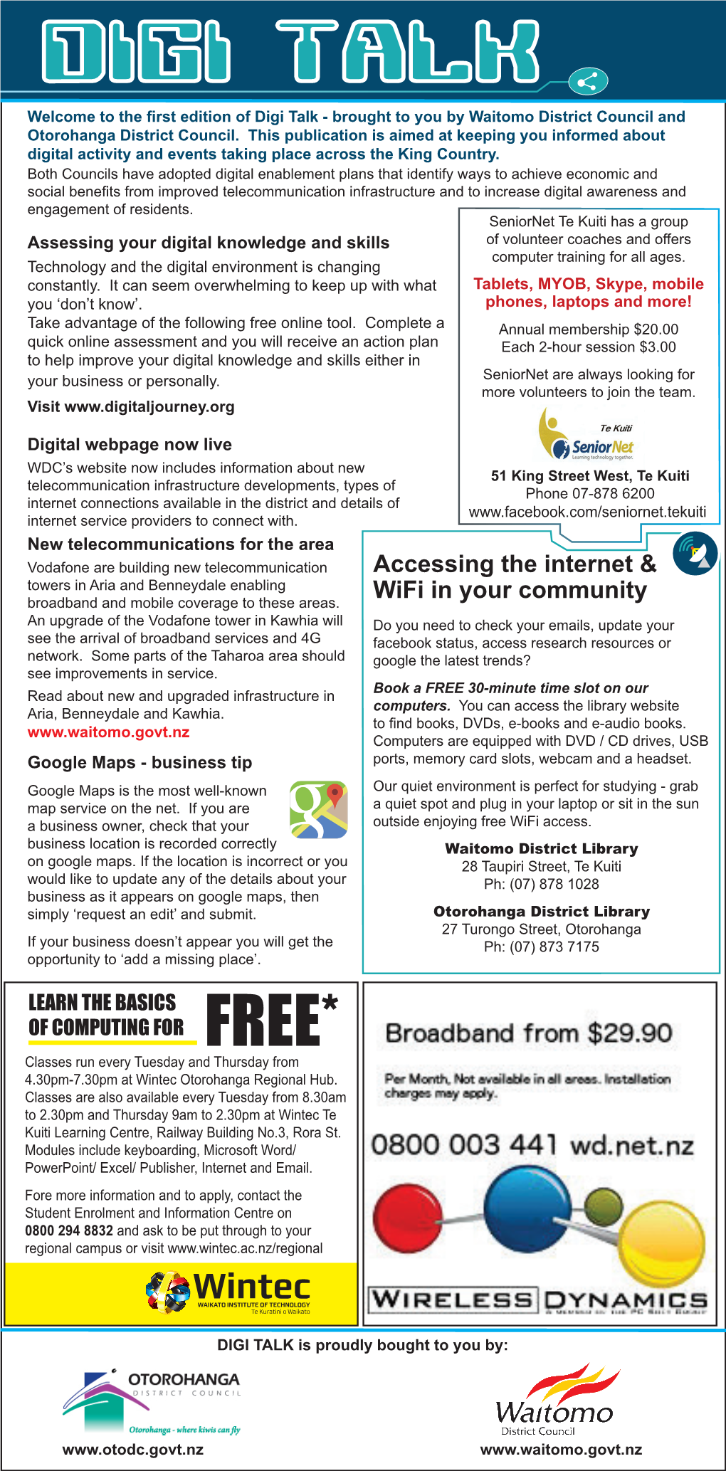 Accessing the Internet & Wifi in Your Community