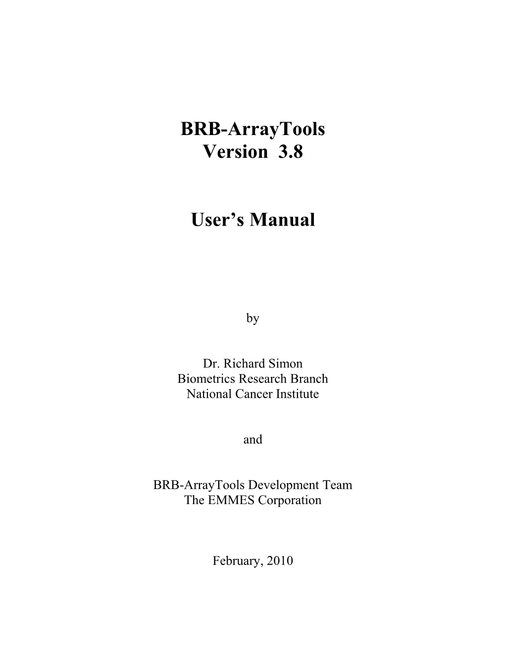 BRB-Arraytools User's Manual