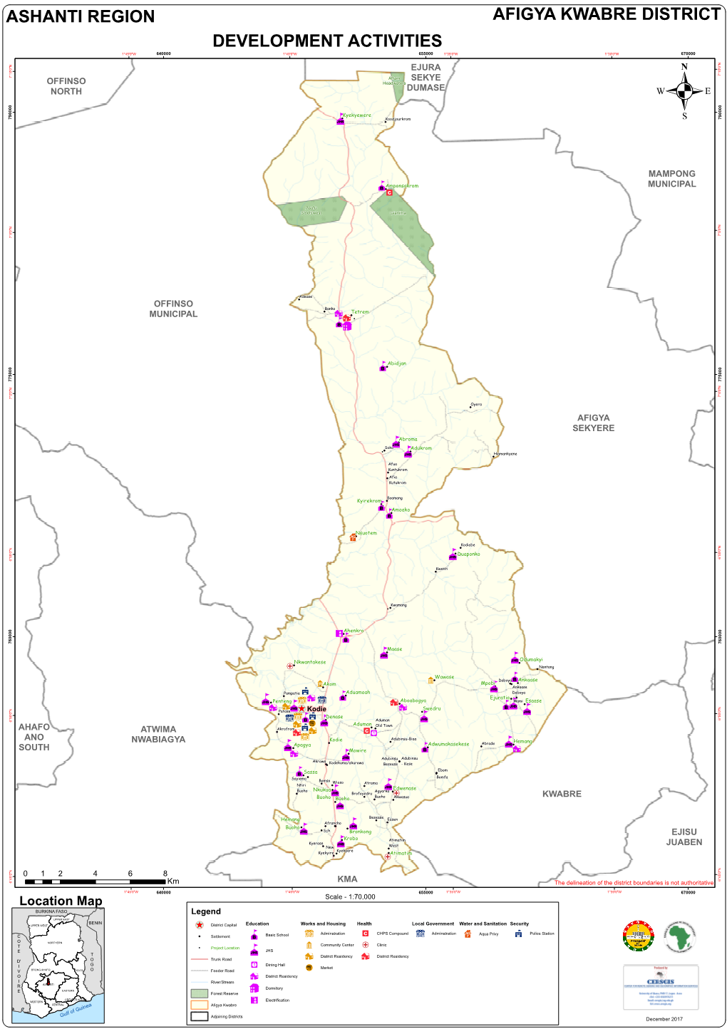 Ashanti Region Development Activities Afigya Kwabre District