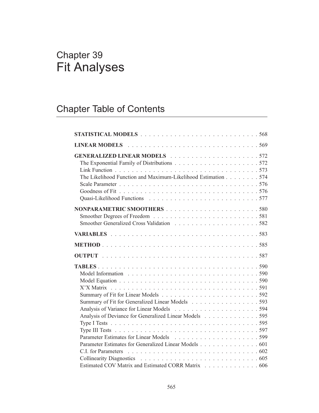 Chapter 39 Fit Analyses