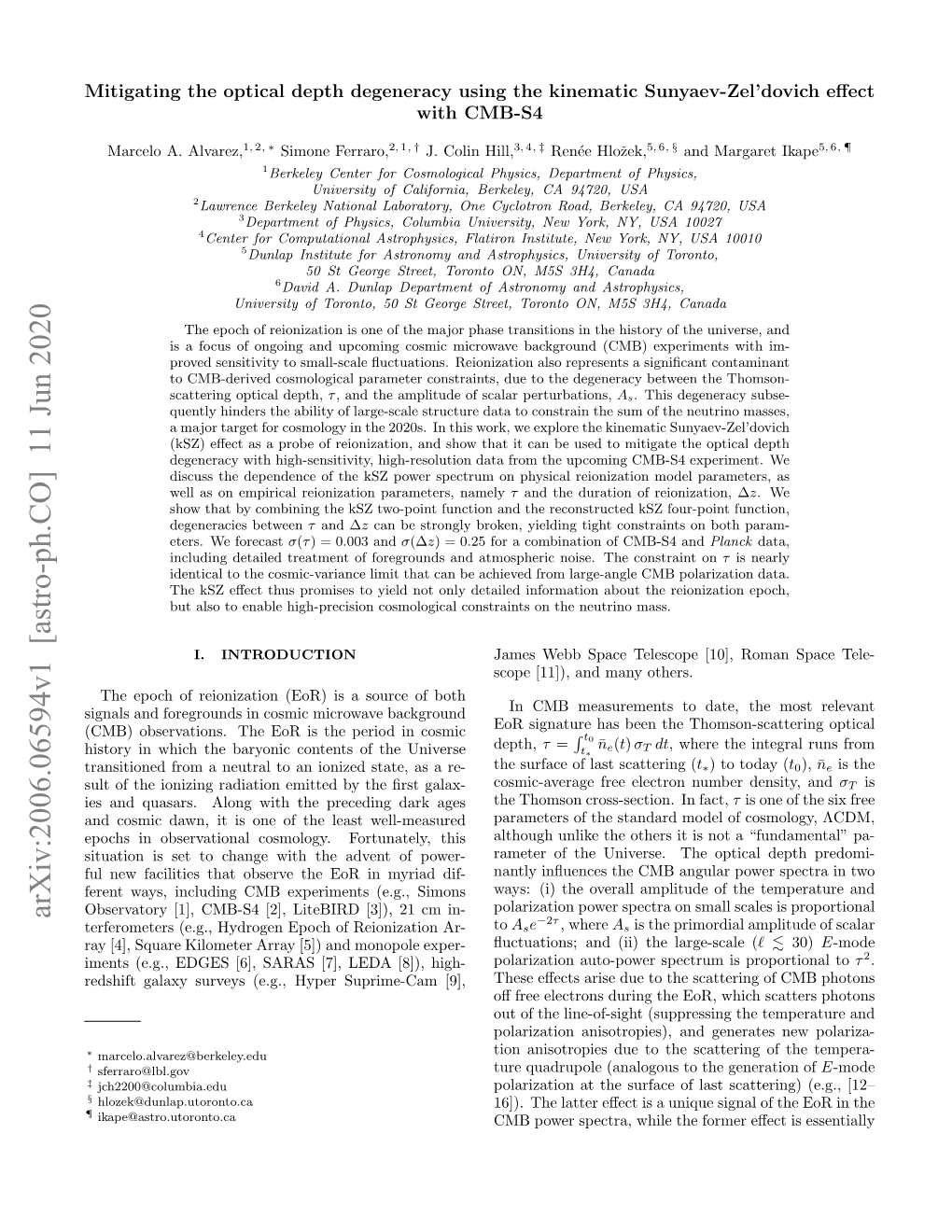 Arxiv:2006.06594V1 [Astro-Ph.CO]