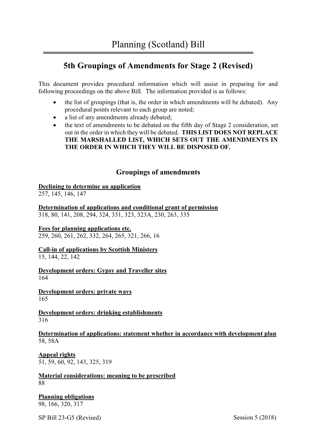 Planning (Scotland) Bill