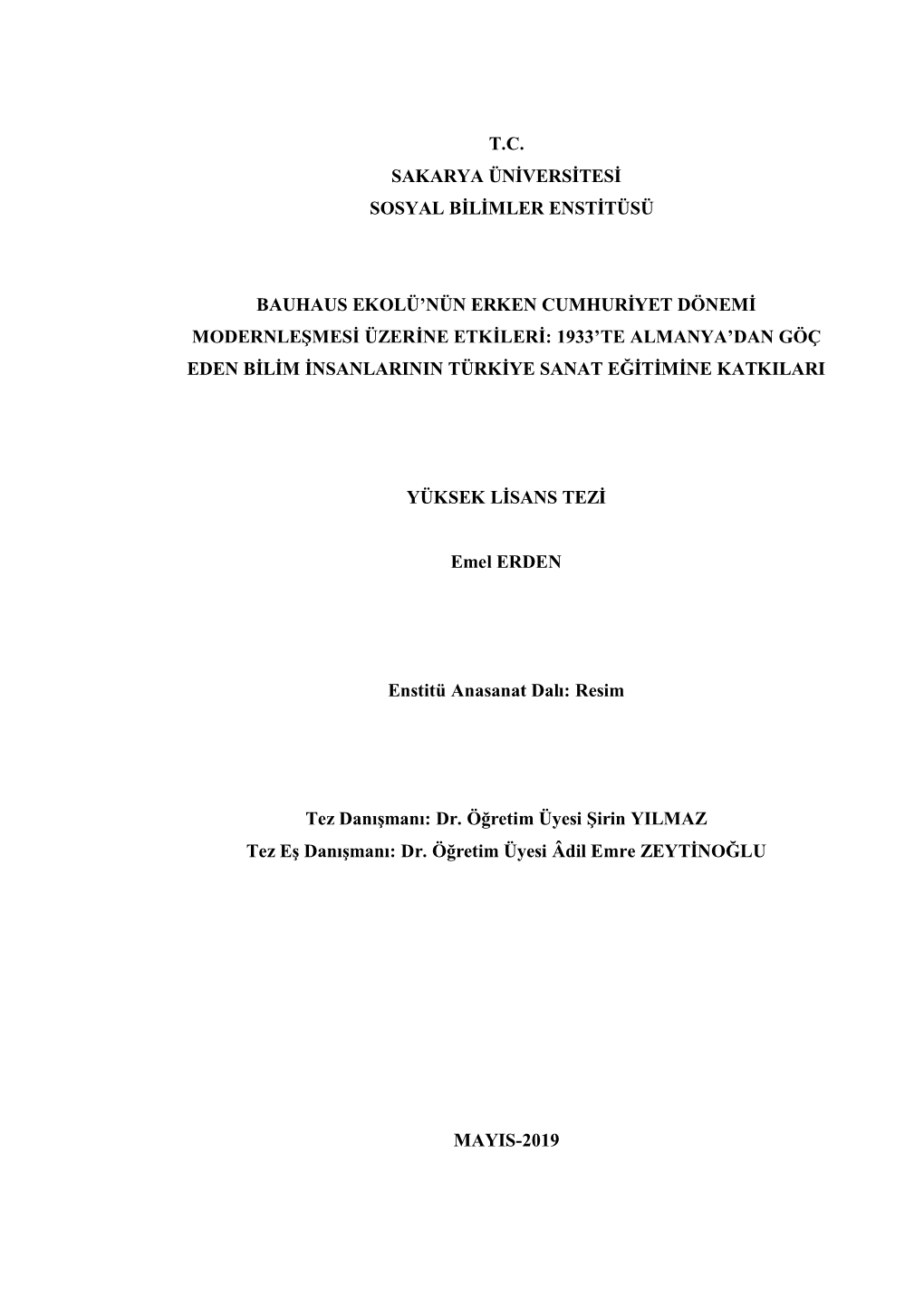 Sakarya Üniversitesi Sosyal Bilimler Enstitüsü