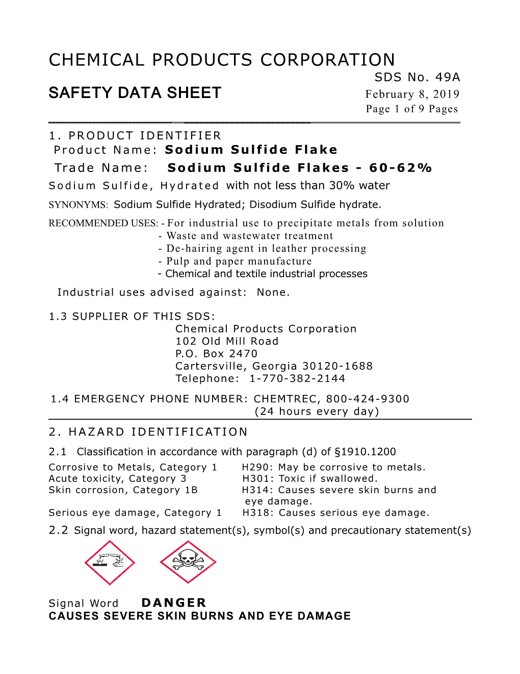 Sodium Sulfide, Flake